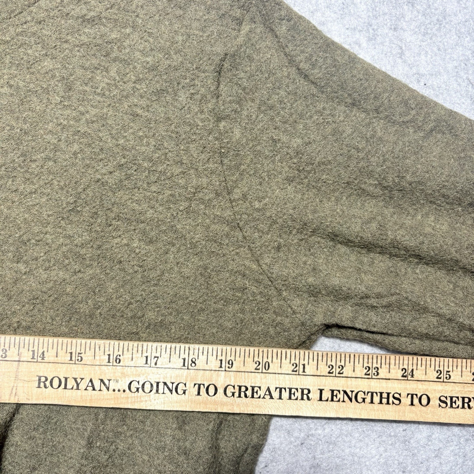 Appalachian Gear Co 100% Alpaca Hoodie Women's L Olive Usa Made Hiking — image 7 of 8